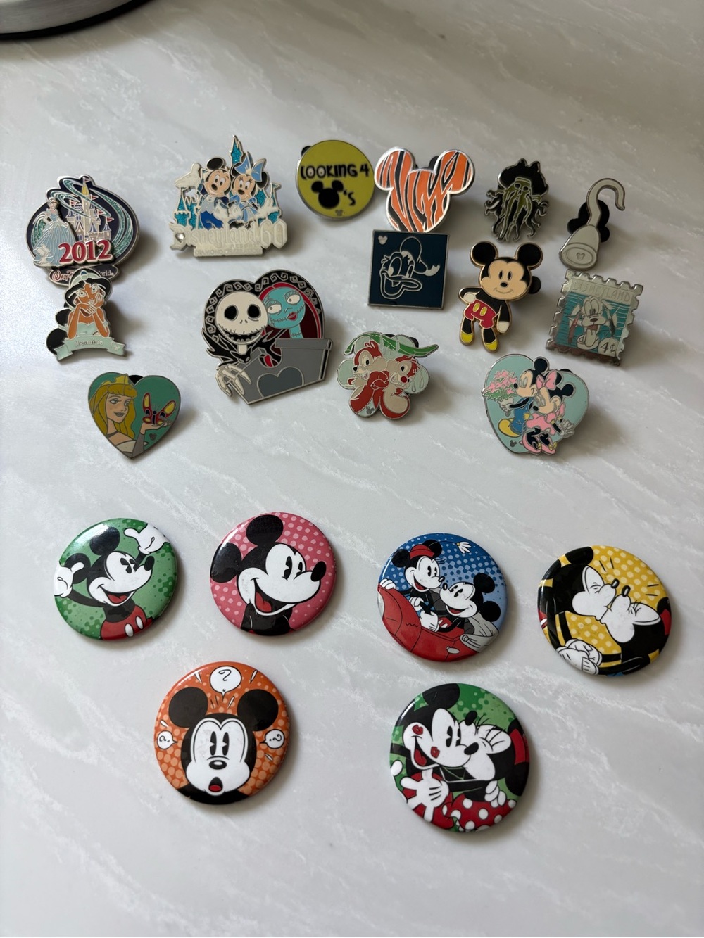 Various Disney Enamel Pin and Magnet Lot